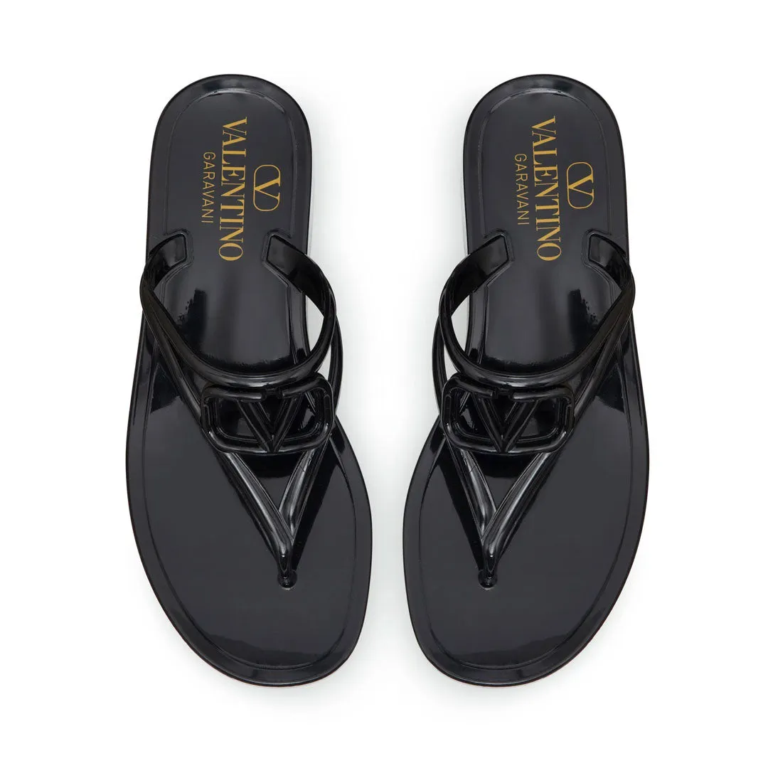 VLOGO Signature Black Flip-Flops